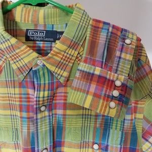 Polo Ralph Lauren Plaid Dobby Western Shirt - XL